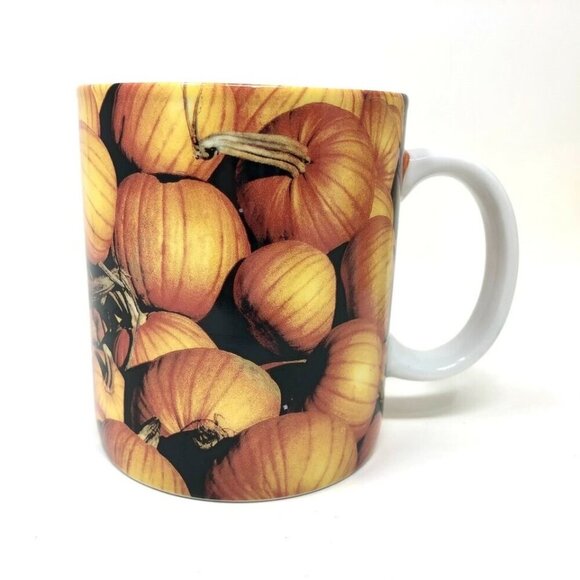 Starbucks 2007 Autumn Fall Harvest Pumpkin Patch Theme Coffee Mug 16oz. - Picture 3 of 10